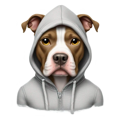 Pitbull wearing a hoodie  sticker