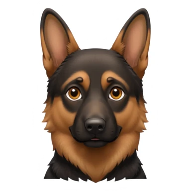 Pastor alemán color negro marrón sticker