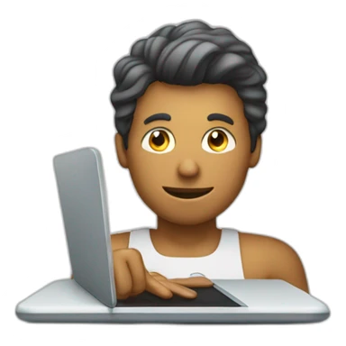 a a man witj a cellphone registering a item sticker