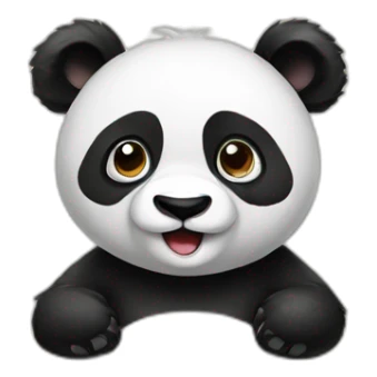 Panda with hards sticker