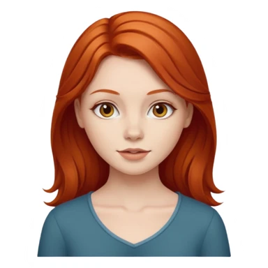 Красивая рыжеволосая девушка sticker