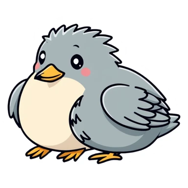 pigeon hugging a hedgehog sticker