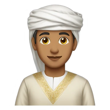 young omani man wearing traditional clothes sticker