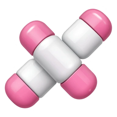 pink and white medications sticker