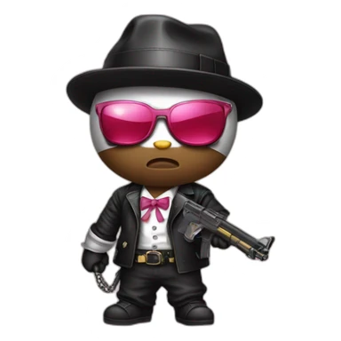 hello kitty gangster sticker