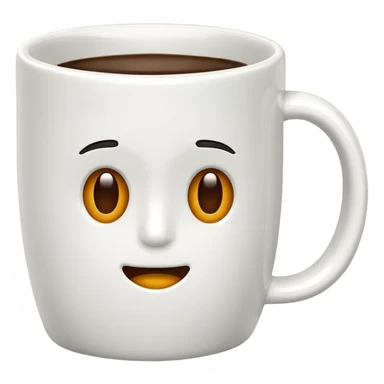 Realistic coffee mug sticker