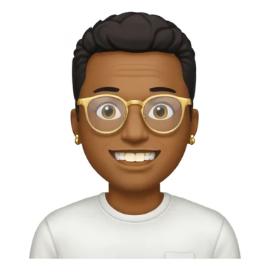 A gangster black cool rapper with cool shirt Glasses gold teeth  sticker