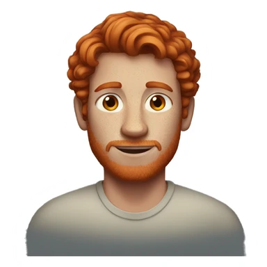 man with red hair and freckles sticker