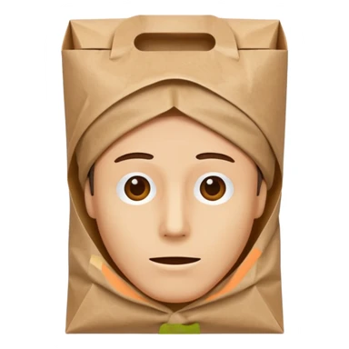 Man with paper bag over head sticker