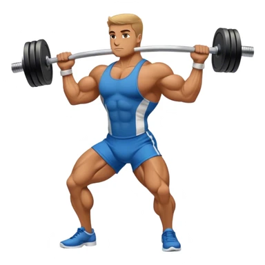 side-view bodybuilder dumbbell lunges sticker
