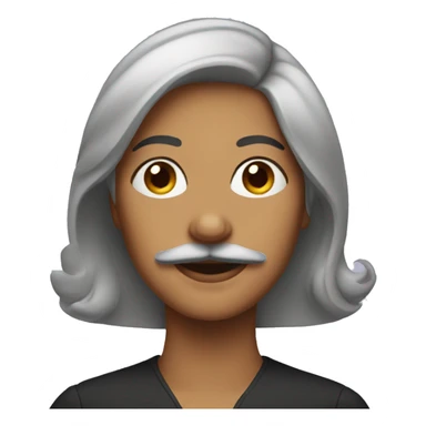 Woman with a mustache  sticker