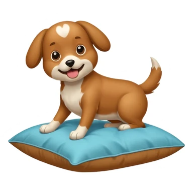 A dog humping a pillow sticker