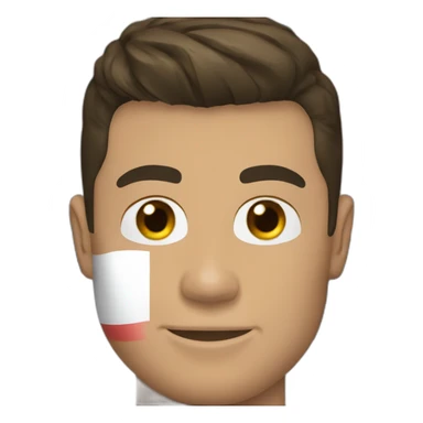 cristiano ronaldo with a france flag sticker