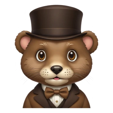 Otter wearing a  monocle sticker