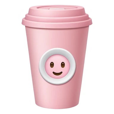 aesthetic light pink takeaway coffee cup sticker