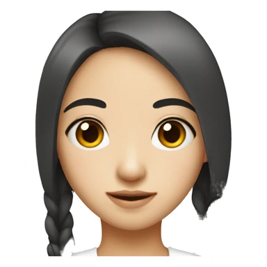 Asian girl with eye bags sticker