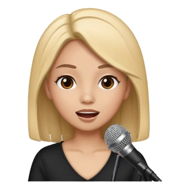 Gonemili Grace, avec micro qui chante sticker