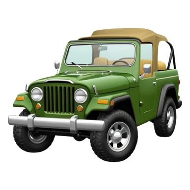 jeepster commando without top with straight hood sticker
