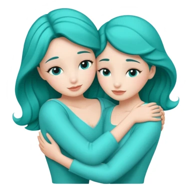 Teal hugs with Belles wording sticker