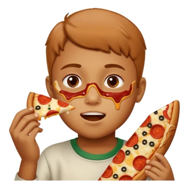 Child Eating Pizza sticker