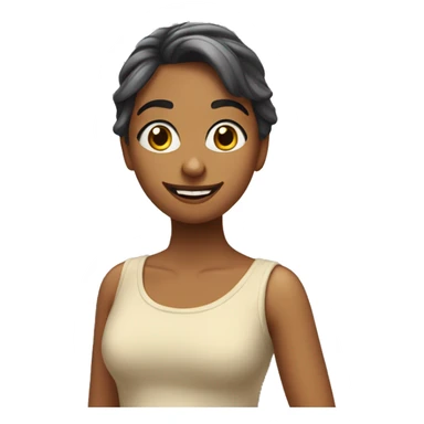 Una chica mandando un ok sticker