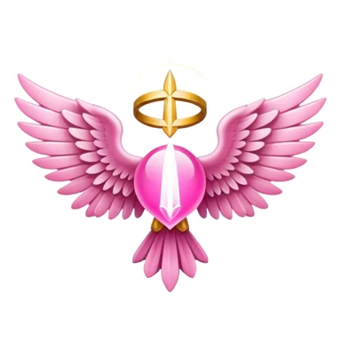 6 wings emblem holy light pink sticker