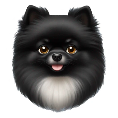 black teacup pomeranian sticker
