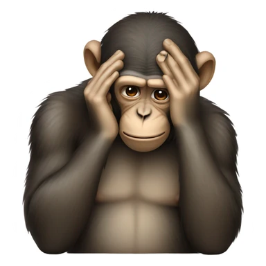 Monkey doing a facepalm sticker