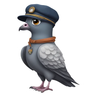 pigeon in an amelia earhart costume sticker