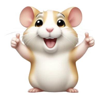 Happy hamster giving thumbs up sticker