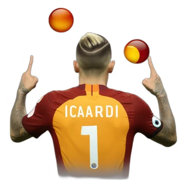 Mauro Icardi Galatasaray ear celebration sticker