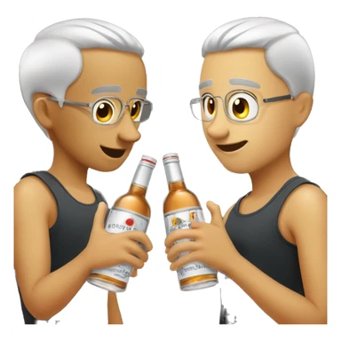 two best friends drinking polish vodka sticker