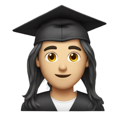 Vruazy graduate Male long Hair sticker