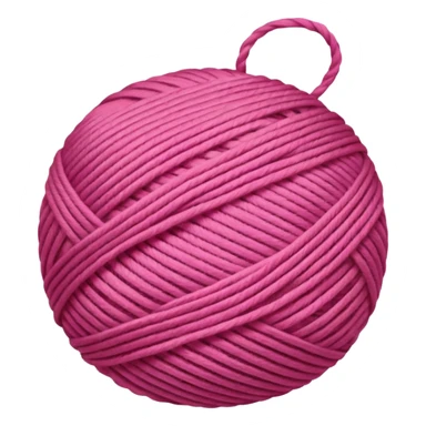 ball of yarn, pink sticker