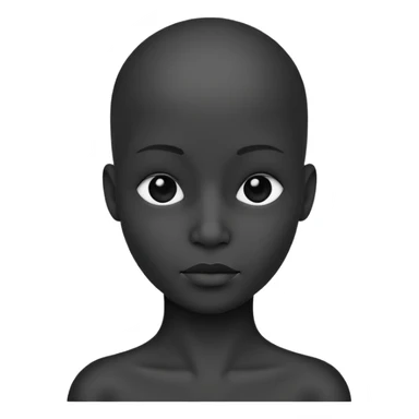 Minimalist flat vector icon, iOS style, thin black outline on a white background. Human silhouette. Black, completely monochrome, matte. Impersonal, no eye sockets, no hair. sticker