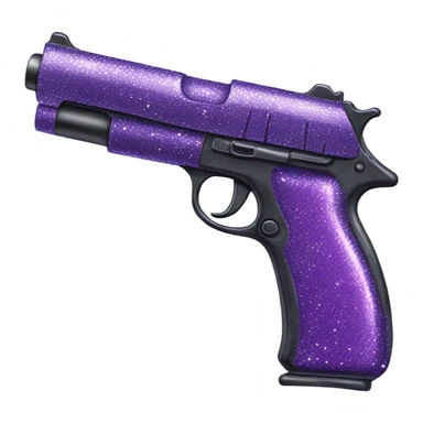 sparkly purple gun sticker