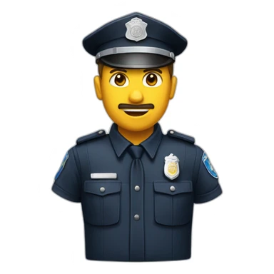Fais moi un emoji stylé d’un policier sticker