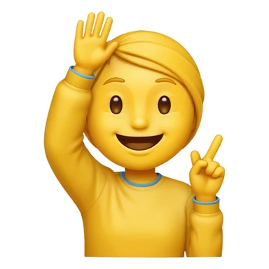 A emoji dabbing sticker