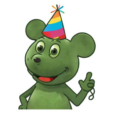 Mickey with balloons  sticker