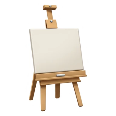 Blank canvas on easel sticker