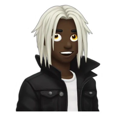 playboi carti with a vampire face sticker