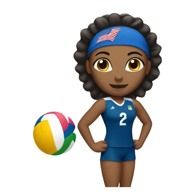 summer olympics girl volleyball sticker