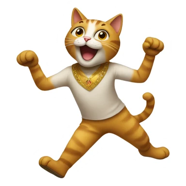 A dancing cat  sticker