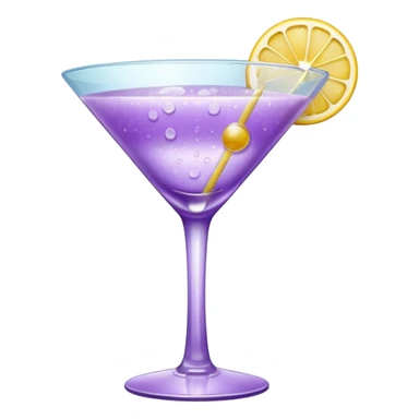 Cocktail light purple with high glass sticker