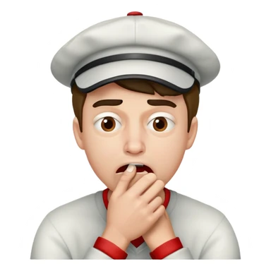 man with a georgia university hat on chocking himself  sticker