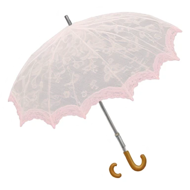 white lace and light pink umbrella sticker