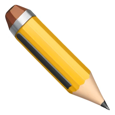 Emoji pencil writing sticker