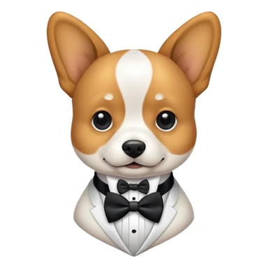 Dog in a tux sticker