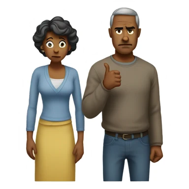 disappointment mother and father with thumbs down sticker