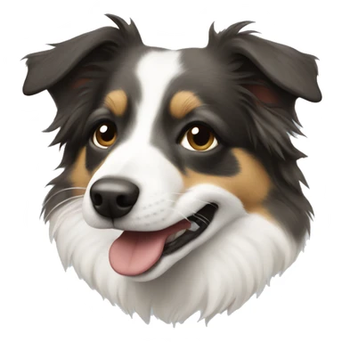 Kissing mini Aussie dog  sticker